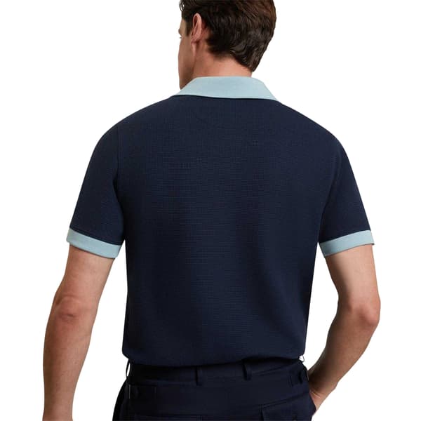Ted Baker Herr Våfflad Kortärmad Pikétröja M Marinblå Navy M