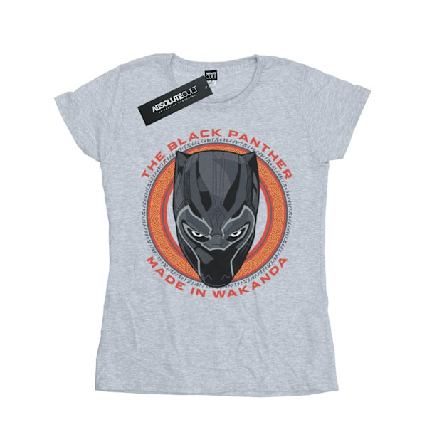 Marvel Dam/Kvinnor Black Panther Made in Wakanda Röd Bomull T-shirt Sports Grey L