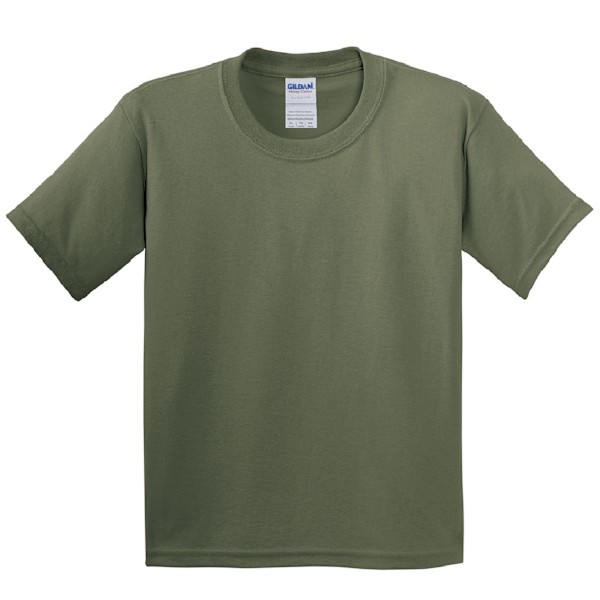 Gildan Youth Unisex Heavy Cotton T-Shirt S Military Green Military Green S