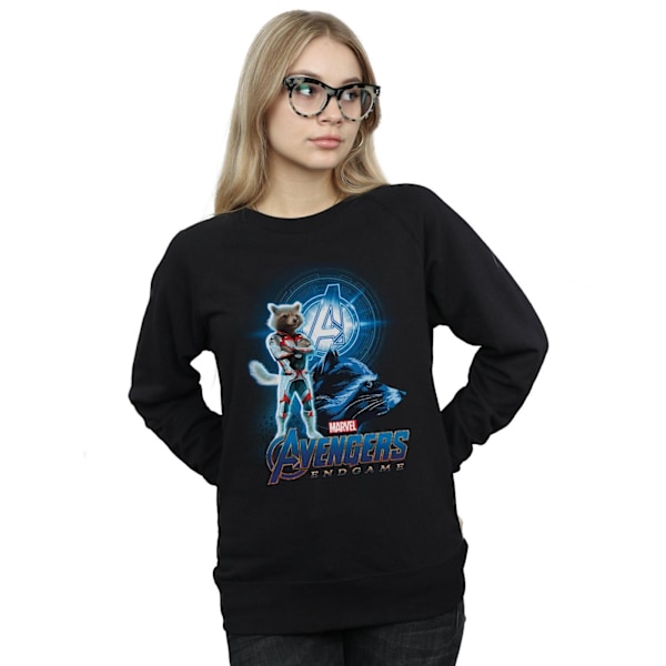 Marvel Dam/Kvinnor Avengers Endgame Rocket Team Suit Sweatshirt Black XL