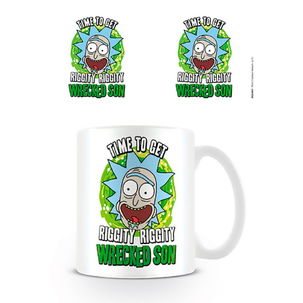 Rick And Morty Wrecked Son Mug En Storlek Vit/Grön White/Green One Size