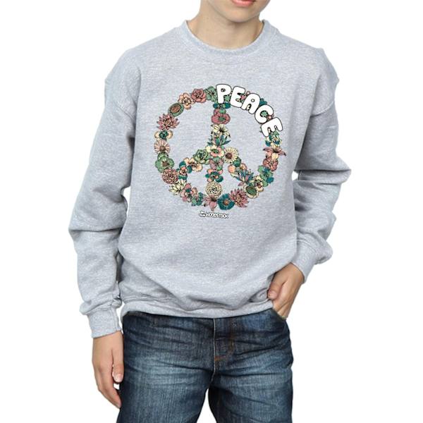 Woodstock Boys Floral Peace Sweatshirt 7-8 år Sports Grey Sports Grey 7-8 Years