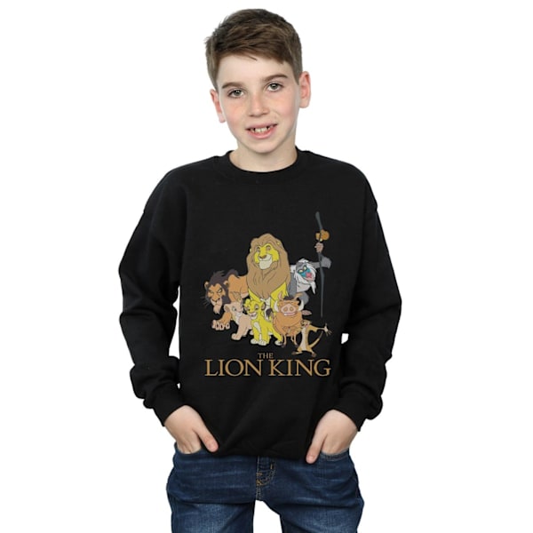 Disney Boys The Lion King Group Sweatshirt 9-11 år Svart Black 9-11 Years