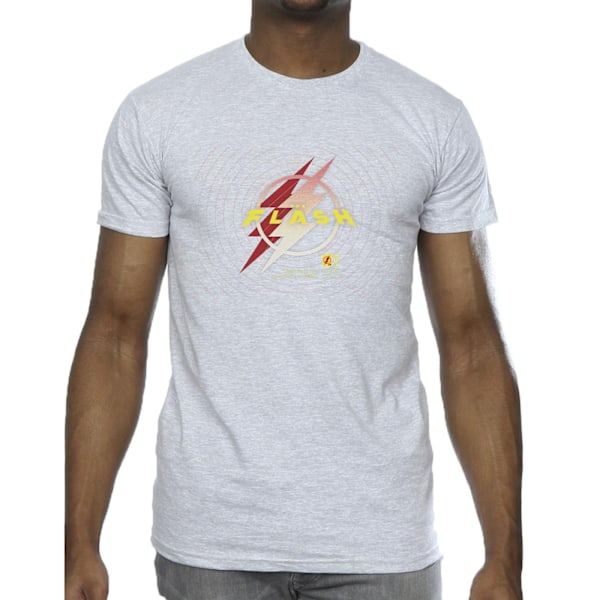 DC Comics Herr The Flash Lightning Logo T-shirt L Sports Grey Sports Grey L