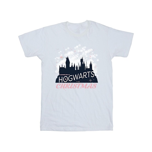 Harry Potter flickor Hogwarts jul bomull T-shirt 12-13 år White 12-13 Years