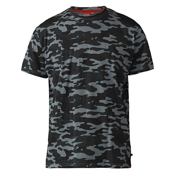 Duke Herr T-shirt med korta ärmar, D555 Gaston Camouflage Kingsize Storm Grey Camo 3XL