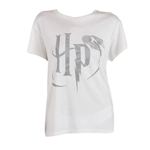 Harry Potter Metallic T-shirt dam/dam M Vit/silver White/Silver M