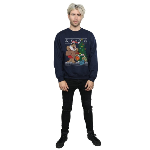 The Flintstones Herr Jul Fair Isle Sweatshirt XXL Marinblå Navy Blue XXL