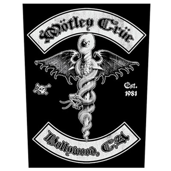 Motley Crue Hollywood Patch One Size Svart/Vit Black/White One Size