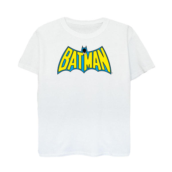 Batman Mens Retro Logotyp bomull T-shirt L Vit White L