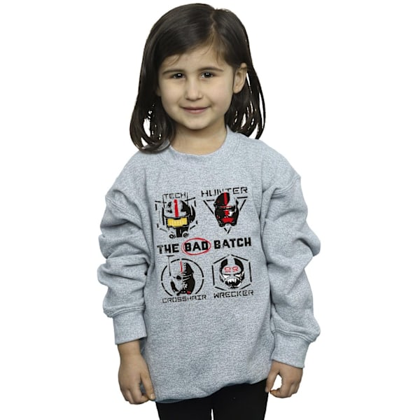 Star Wars: Bad Batch Girls Clone Force 99 Sweatshirt 7-8 år Sports Grey 7-8 Years