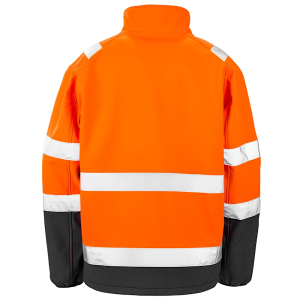 SAFE-GUARD by Result Herr Printable Safety Soft Shell Jacka 4X Fluorescent Orange/Black 4XL