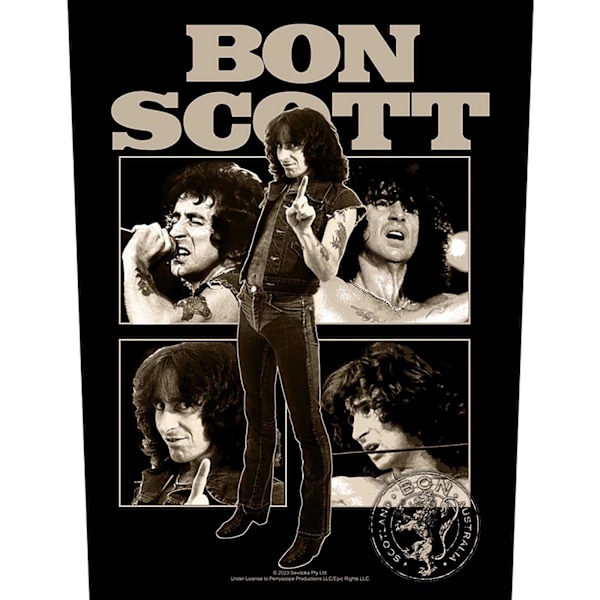 Bon Scott Sy-på Collage Patch En Storlek Flerfärgad Multicoloured One Size