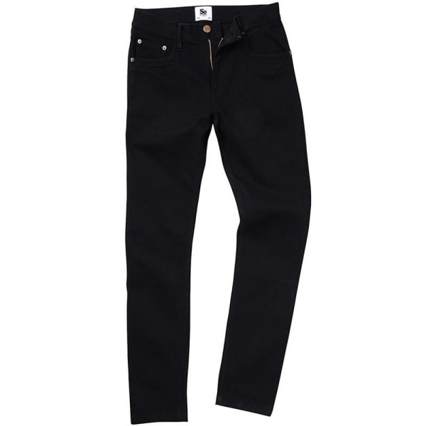 AWDis So Denim Herr Max Slim Jeans 34L Svart Black 34L