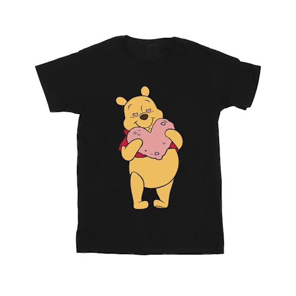 Disney Girls Winnie The Pooh Heart Eyes Bomull T-shirt 9-11 År Black 9-11 Years