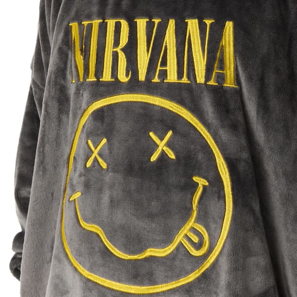 Nirvana Herr Logotyp Filttröja One Size Grå Grey One Size