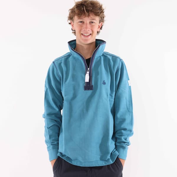 Lazy Jacks Herr Quarter Zip Sweatshirt S Teal Teal S