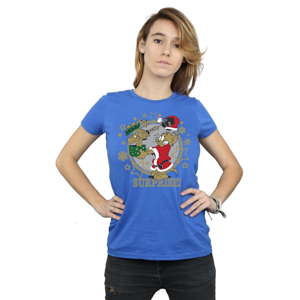 Tom And Jerry Dam/Damer Julöverraskning Bomull T-shirt S Royal Blue S