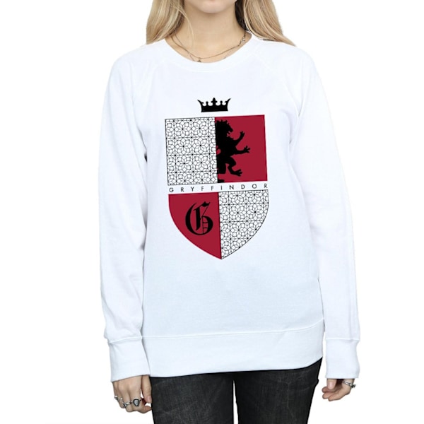 Harry Potter Dam/Kvinnor Gryffindor Sköld Sweatshirt M Vit White M