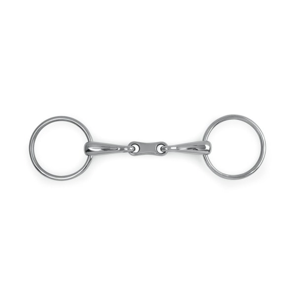 Shires French Link Horse Lös Ring Snaffle Bit 4.5in Silver Silver 4.5in