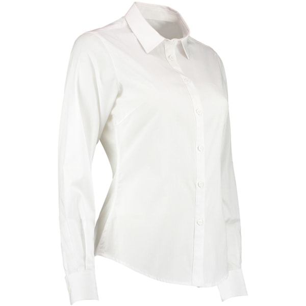 Kustom Kit Dam/Kvinnor Långärmad Skräddarsydd Poplinskjorta 18 W White 18