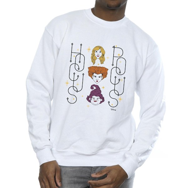 Disney Hocus Pocus Faces Sweatshirt för män, 4XL, vit White 4XL