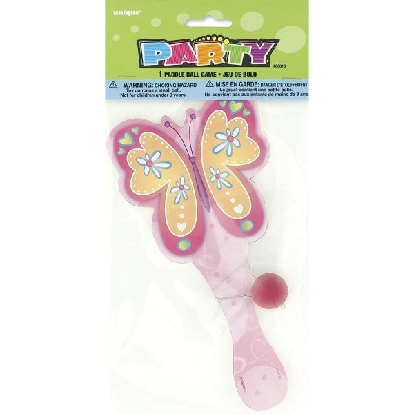 Unik Party Butterfly Bat and Ball Game One Size Rosa/Gul Pink/Yellow One Size