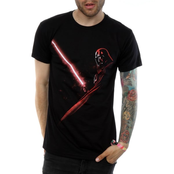 Star Wars Mens Darth Vader Shadow T-Shirt L Svart Black L