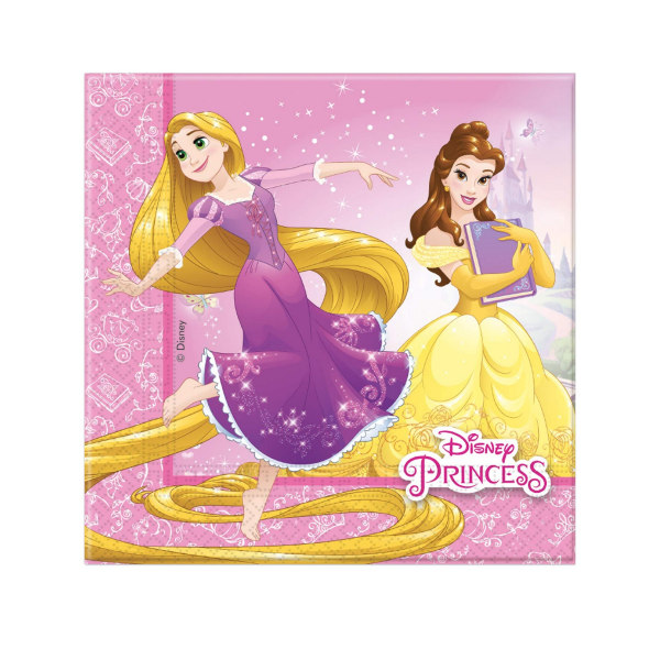Disney Princess Heart Strong Servetter (paket med 20) One Size Rosa Pink/Yellow/Purple One Size