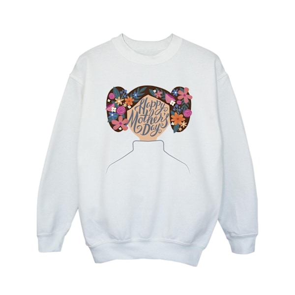 Star Wars Girls Leia Mors Dag Sweatshirt 12-13 År Vit White 12-13 Years