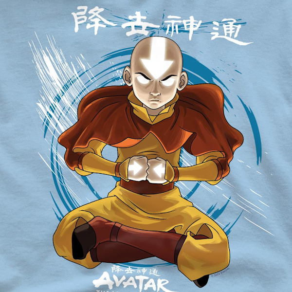 Avatar: The Last Airbender Herr Power of Air T-Shirt 3XL Ljus Light Blue 3XL