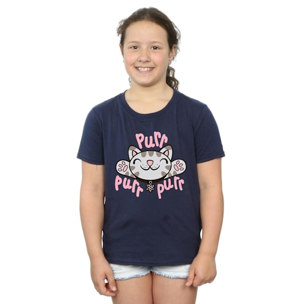 Big Bang Theory Girls Soft Kitty Purr Bomull T-shirt 12-13 År Navy Blue 12-13 Years