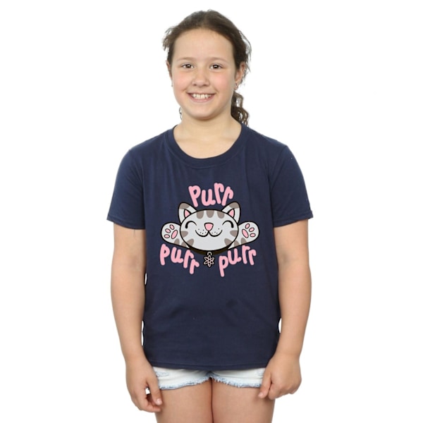 Big Bang Theory Girls Soft Kitty Purr Bomull T-shirt 12-13 År Navy Blue 12-13 Years