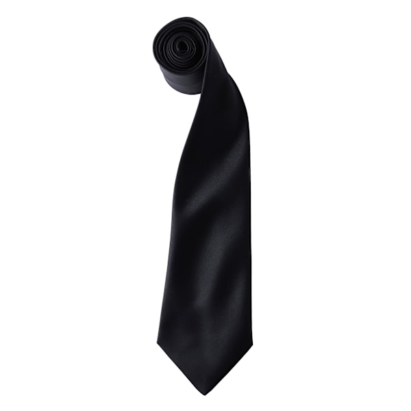 Premier Mens Plain Satin Tie (Narrow Blade) One Size Marine Blu Marine Blue One Size