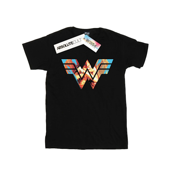 DC Comics Boys Wonder Woman 84 Symbol Crossed Arms T-Shirt 7-8 Black 7-8 Years