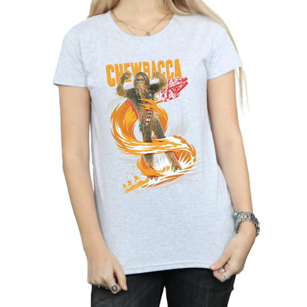 Star Wars Dam/Kvinnor Chewbacca Gigantic Bomull T-Shirt M Spo Sports Grey M