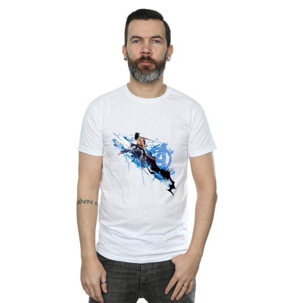 Marvel Avengers Mens Splash Thor T-Shirt XL Vit White XL