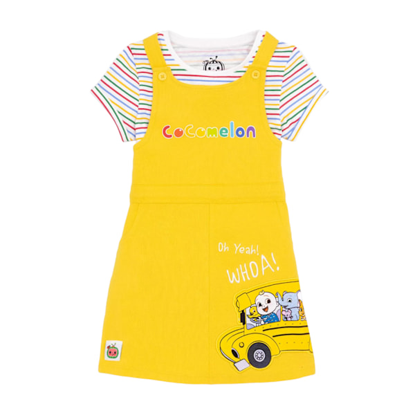 Cocomelon Girls Oh Yeah! Whoa! Pinafore Dress Set 5-6 år Gul Yellow 5-6 Years