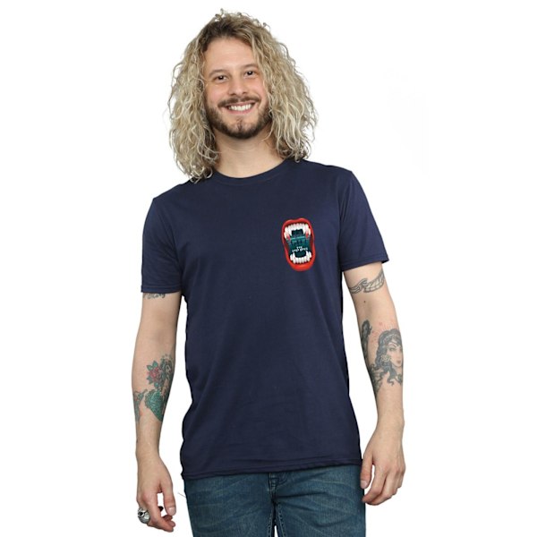 The Lost Boys Herr T-shirt med ficka med tänder M Marinblå Navy Blue M