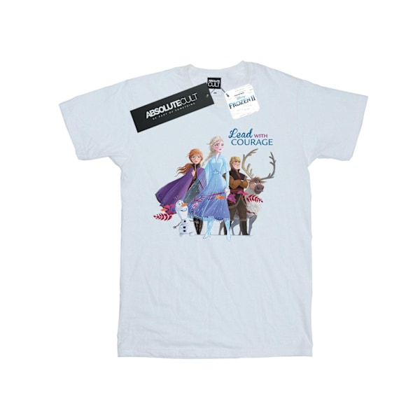 Disney Boys Frozen 2 Lead With Courage T-shirt 7-8 år Vit White 7-8 Years