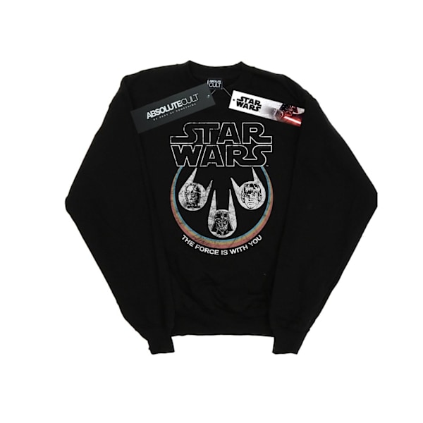 Star Wars Dam/Damer Retro Heads Sweatshirt XXL Svart Black XXL