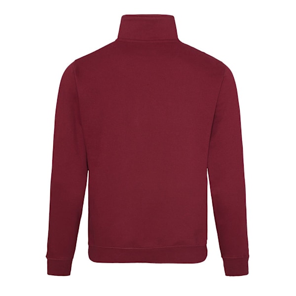 Awdis Herr Sophomore Zip Neck Sweatshirt S Vinröd Burgundy S