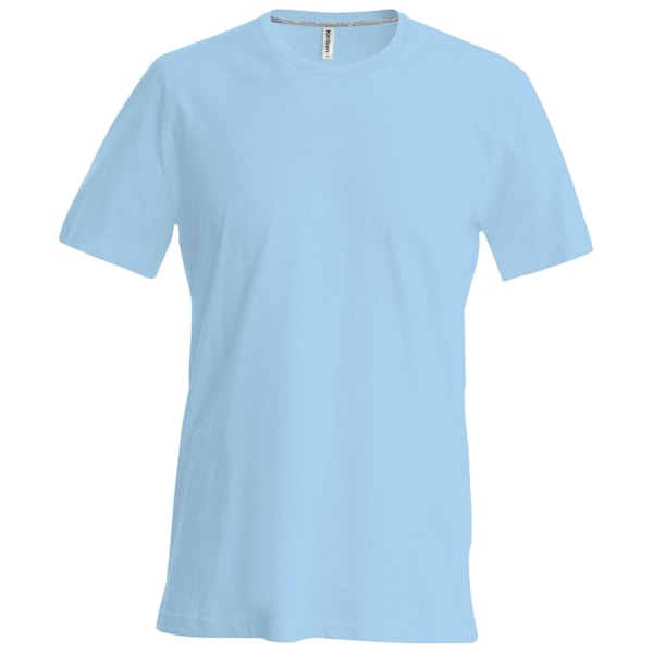 Kariban Slim Fit T-shirt med kort ärm och rund halsringning för män, XL, himmelsblå Sky Blue XL