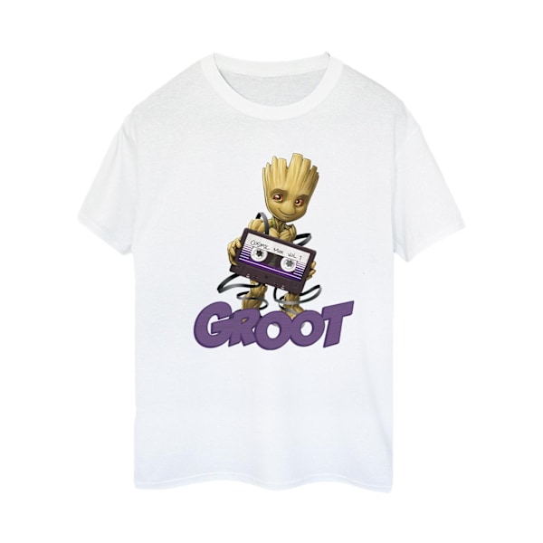 Guardians Of The Galaxy Dam/Damer Groot Kassett Bomull Pojkvän T-shirt White 3XL