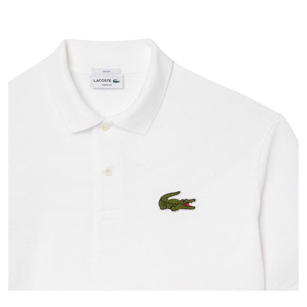 Lacoste Herr L.12.12 Broderad Logotyp Lös Passform Pikétröja S Vit White S