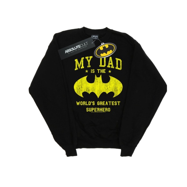 DC Comics Boys Batman My Dad Is A Superhero Sweatshirt 7-8 år Black 7-8 Years
