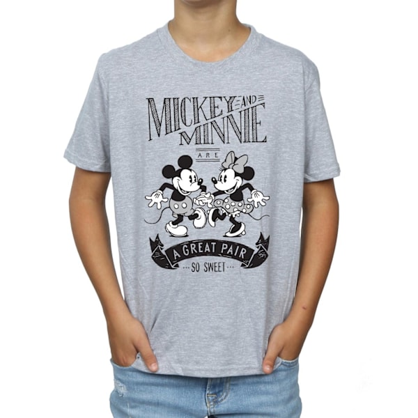 Disney Boys Mickey och Minnie Mouse Great Pair T-shirt 12-13 år Sports Grey 12-13 Years