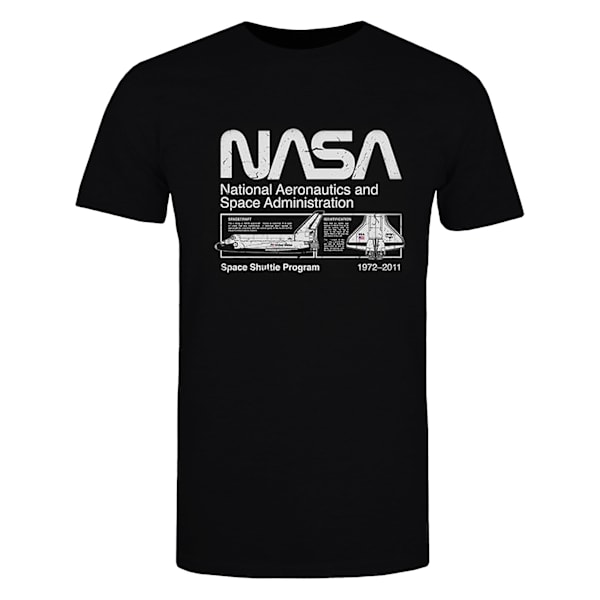 NASA herr Space Shuttle bomull T-shirt M svart Black M