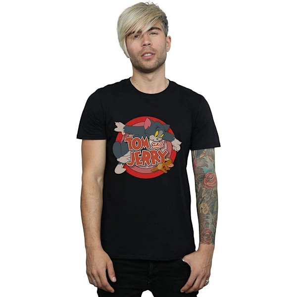 Tom och Jerry Herr Catch Bomull T-shirt S Svart Black S