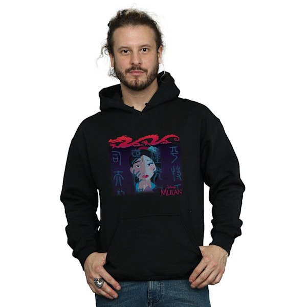 Disney Herr Mulan Geisha Face Hoodie M Svart Black M